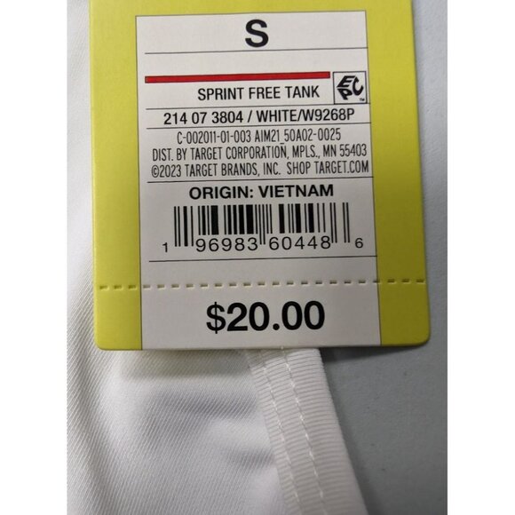 All in Motion Women's Sleeveless Run Tank Top White Small - Picture 10 of 11